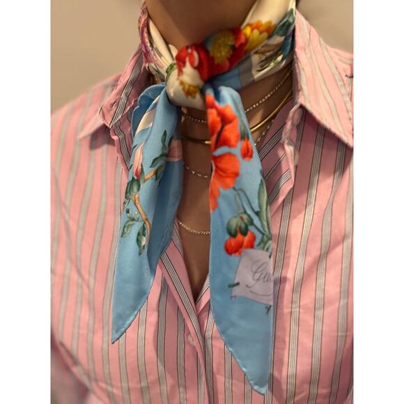 GUCCI Floral Silk Scarf